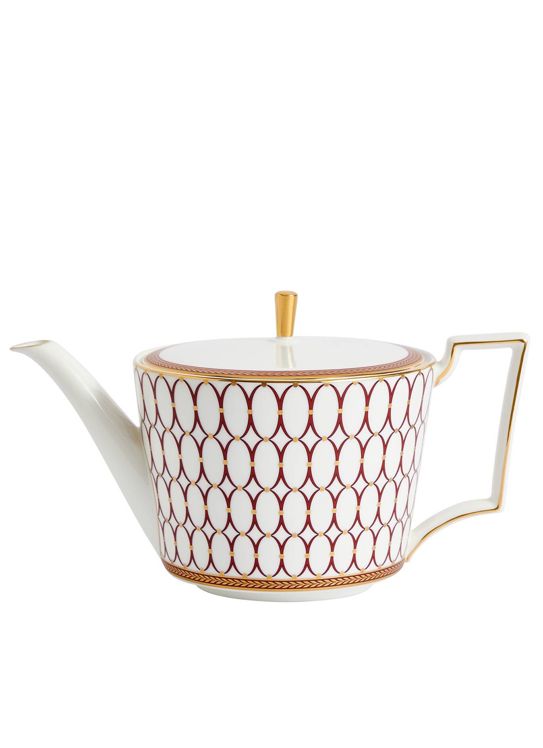 Wedgwood Renaissance Red theepot 1 liter in giftbox - voorkant 4 rood
