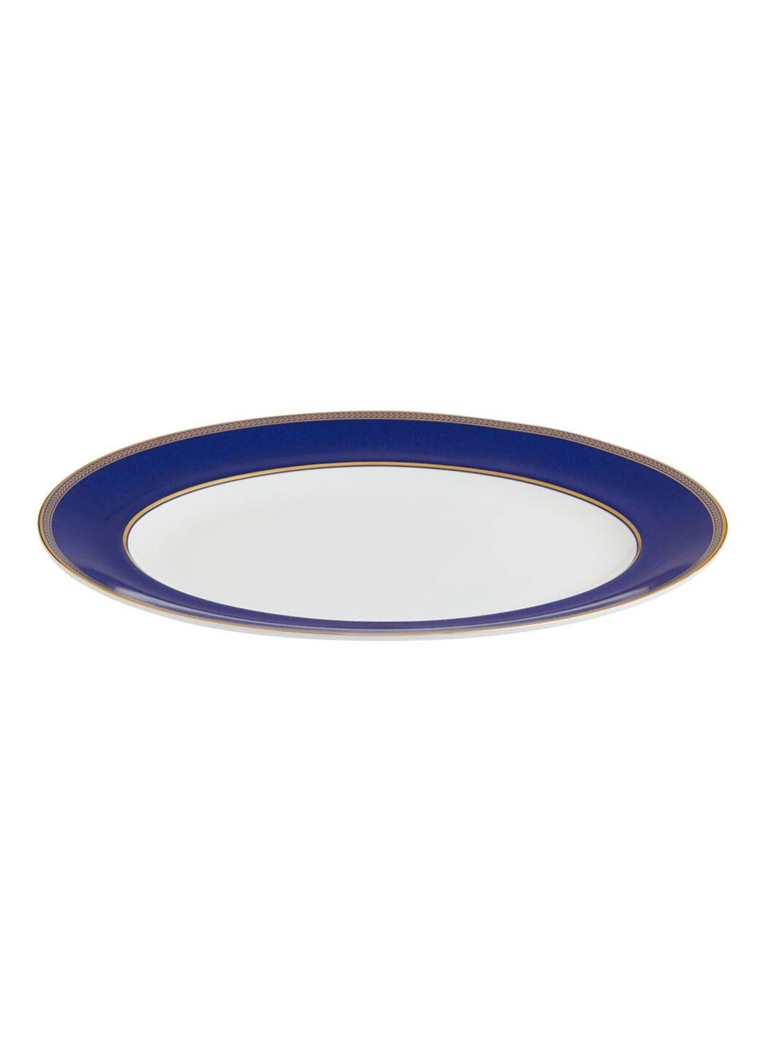 Wedgwood Renaissance serveerschaal 35 cm - voorkant 4 royalblauw