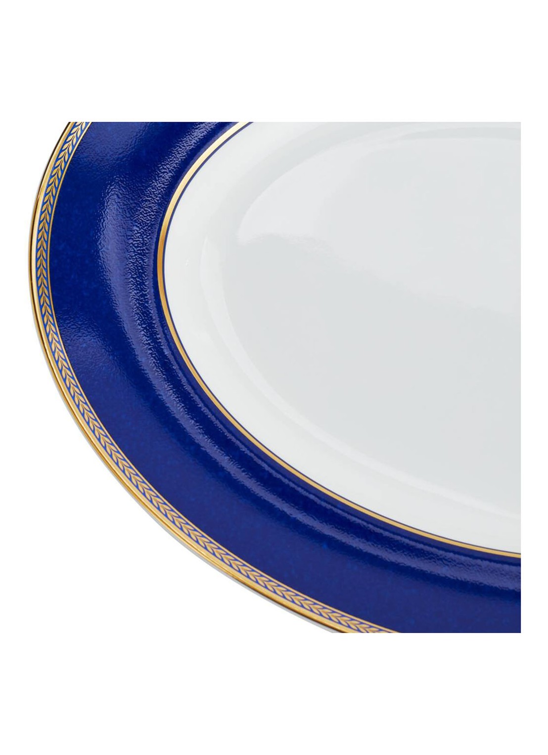 Wedgwood Renaissance serveerschaal 35 cm - voorkant 5 royalblauw