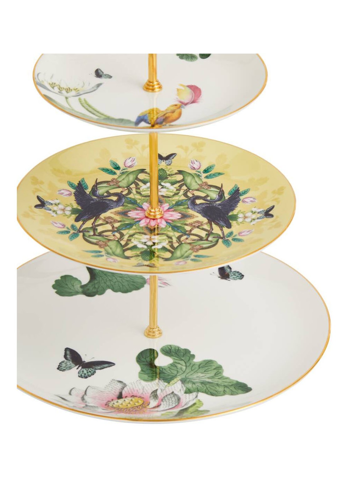 Wedgwood Waterlily etagère 34 cm - achterkant wit