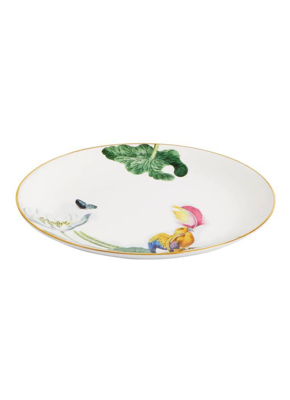 Wedgwood Waterlily ontbijtbord 17 cm - voorkant groen