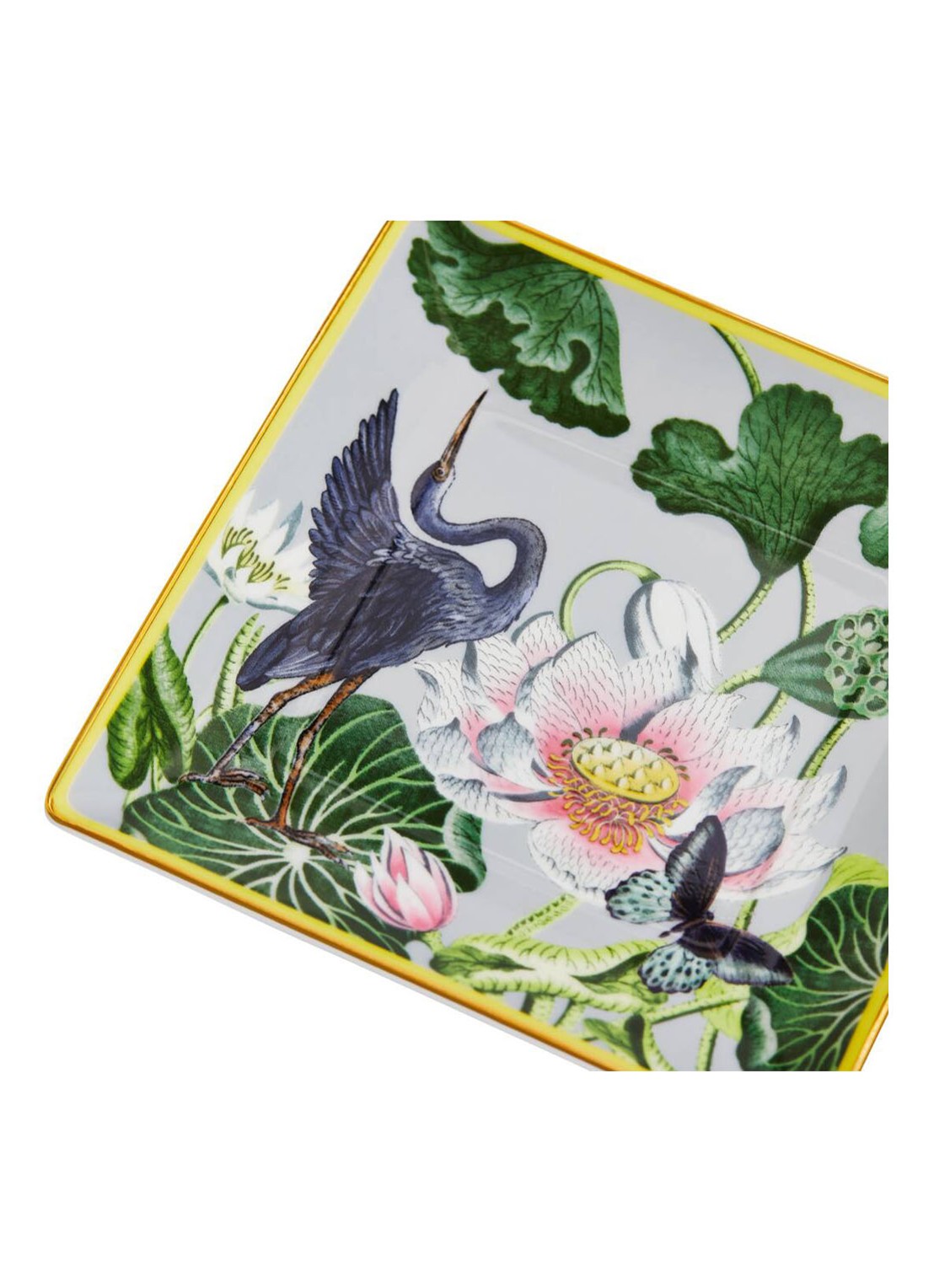 Wedgwood Waterlily serveerschaal 14,5 x 14,5 cm - voorkant 3 groen