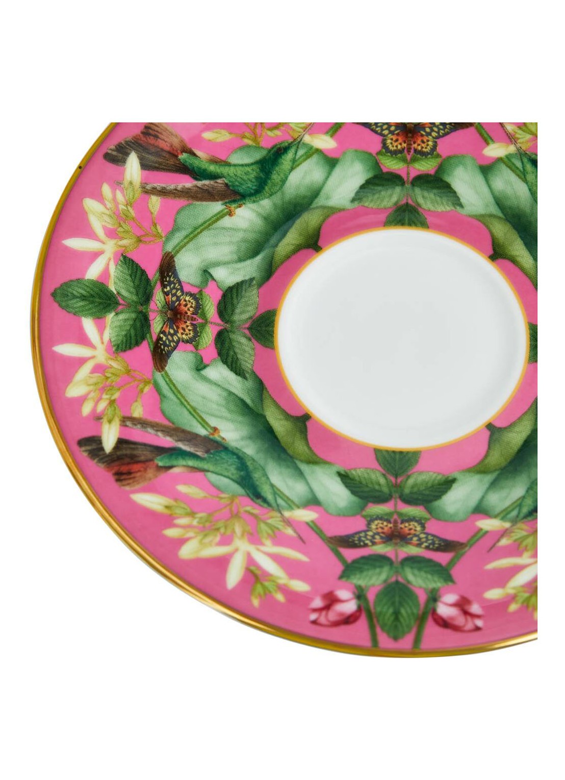 Wedgwood Wonderlust Lotus kop en schotel 20 cl - detail turquoise