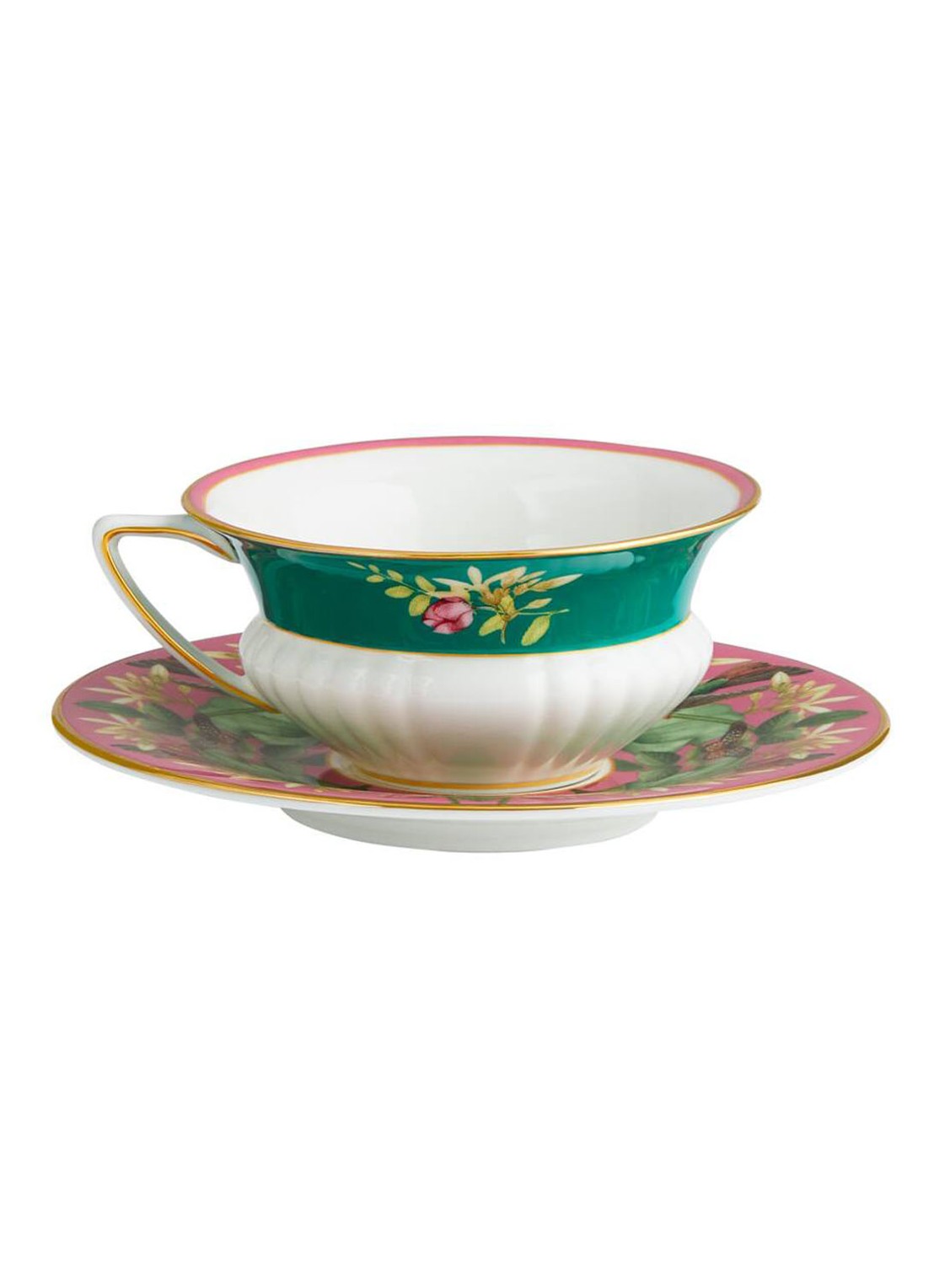 Wedgwood Wonderlust Lotus kop en schotel 20 cl - detail 2 turquoise