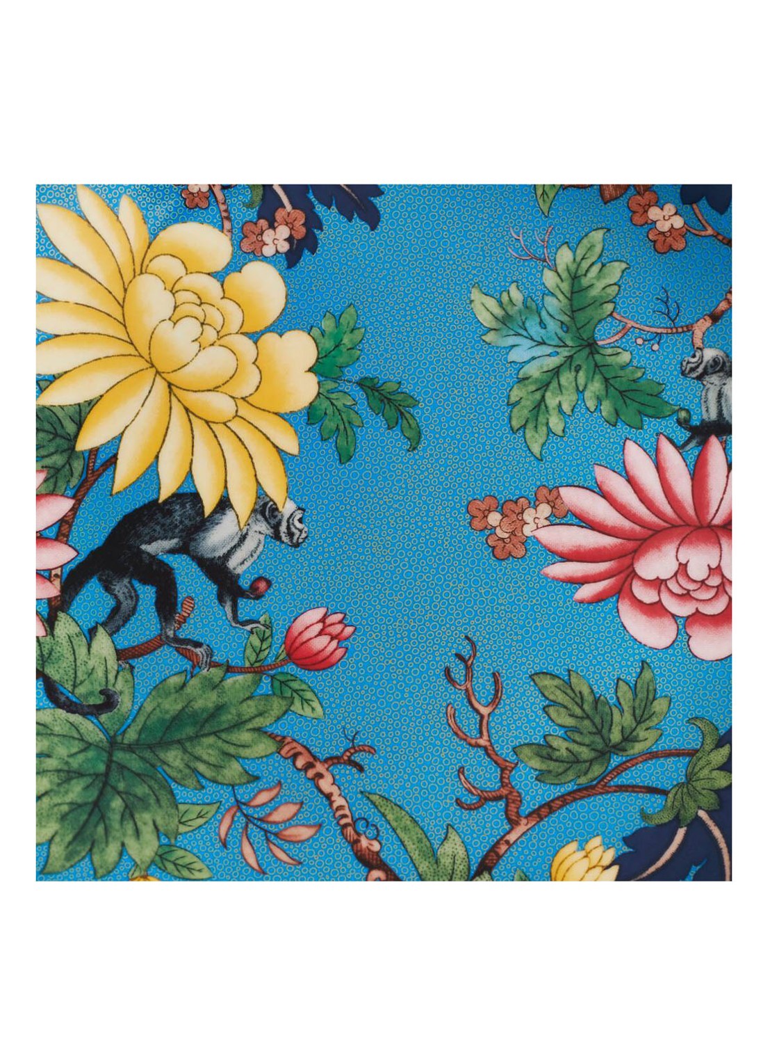 Wedgwood Wonderlust  Sapphire Garden ontbijtbord 20 cm - achterkant lichtblauw