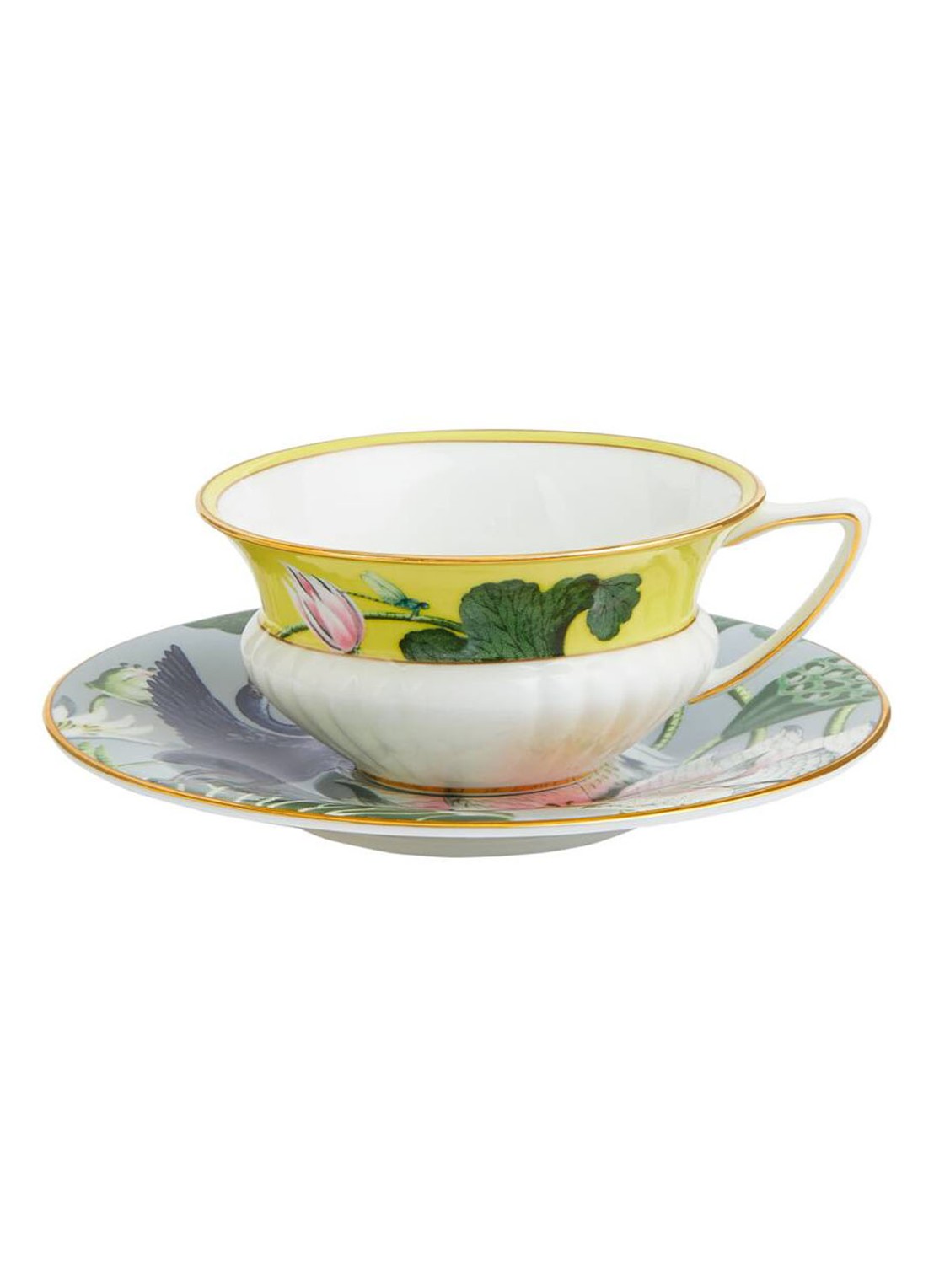 Wedgwood Wonderlust Waterlily kop en schotel 10 cl - voorkant multicolor