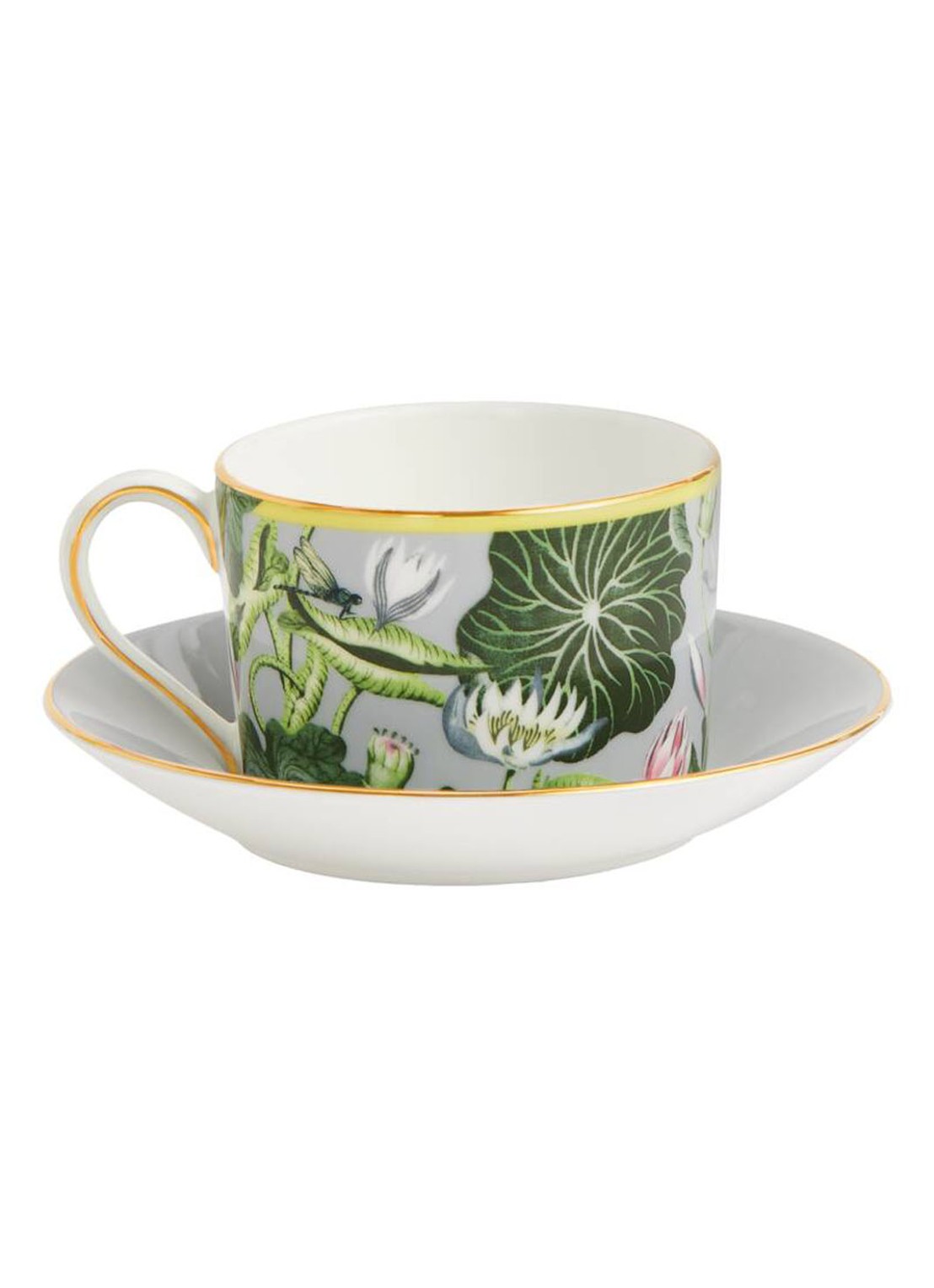 Wedgwood Wonderlust Waterlily kop en schotel 15 cl - detail 5 lichtgroen