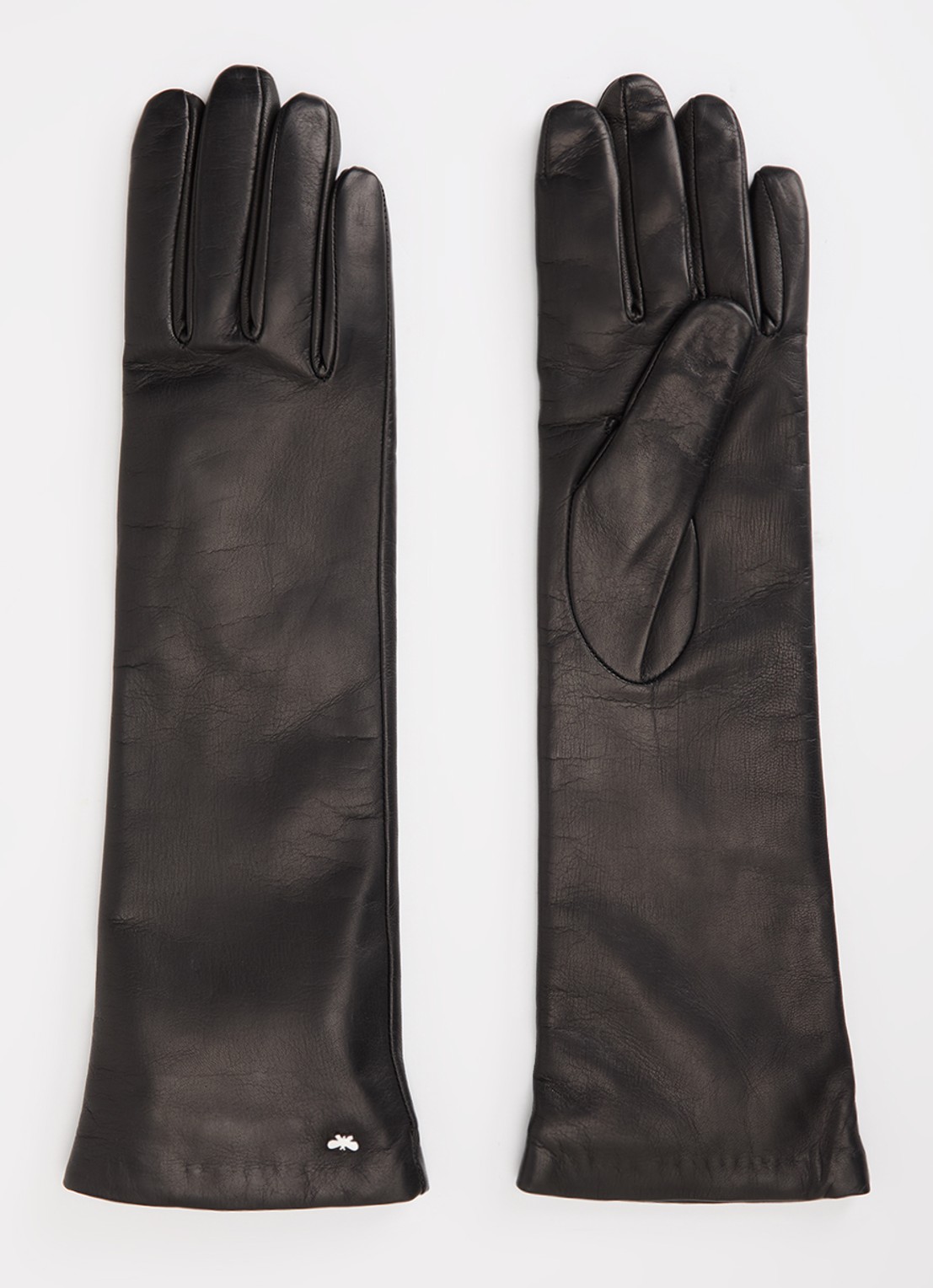WEEKEND Max Mara Senape handschoenen van lamsleer - voorkant zwart