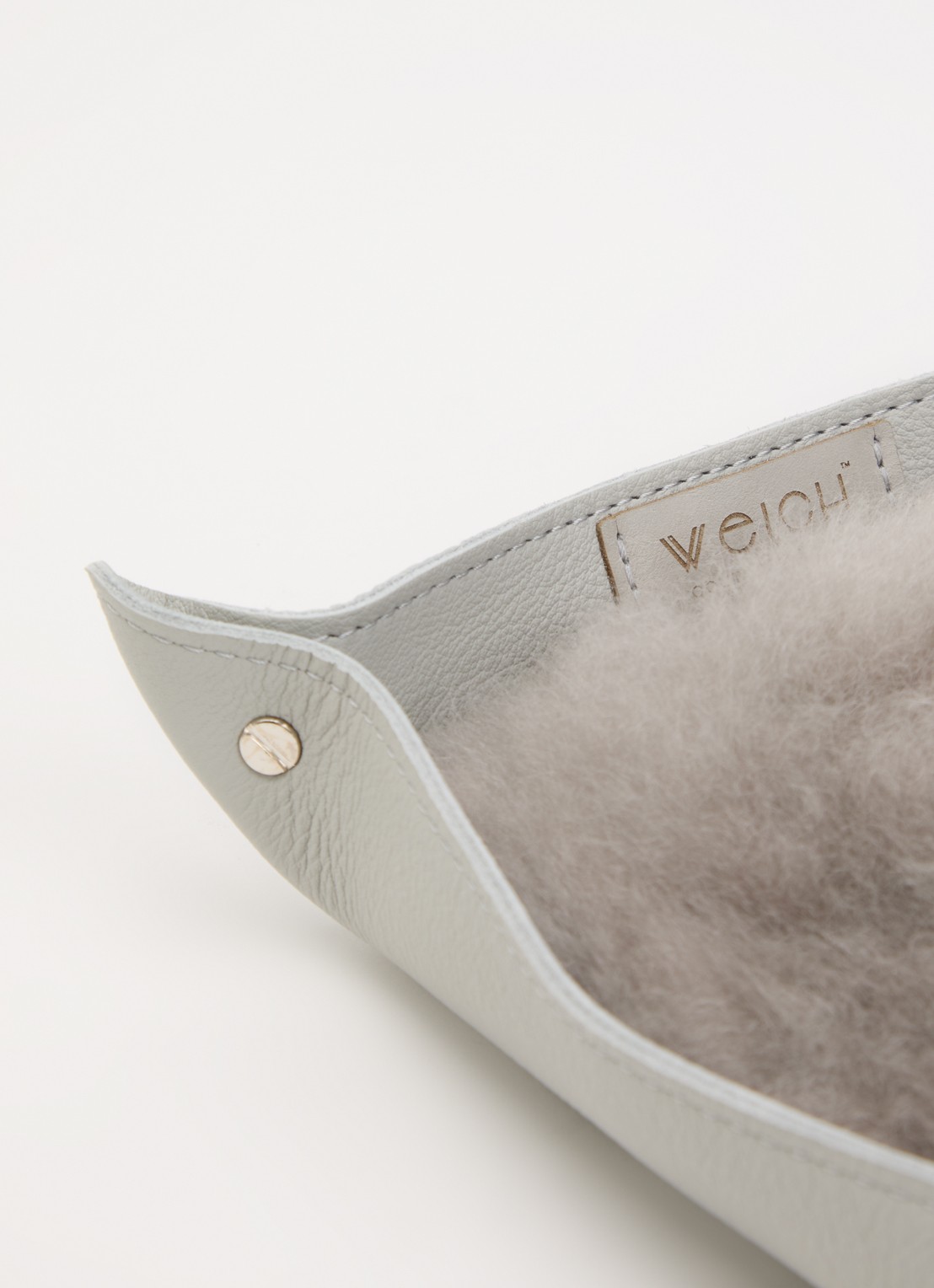 WEICH Todo Catchall opbergschaal van alpaca vacht 20 cm - voorkant 2 grijs