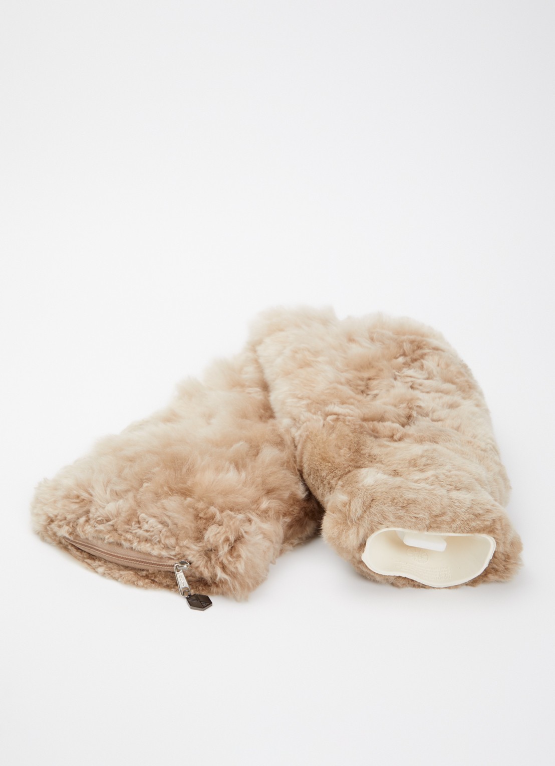 WEICH Tubo kruik van alpaca vacht - voorkant 2 donkerbeige