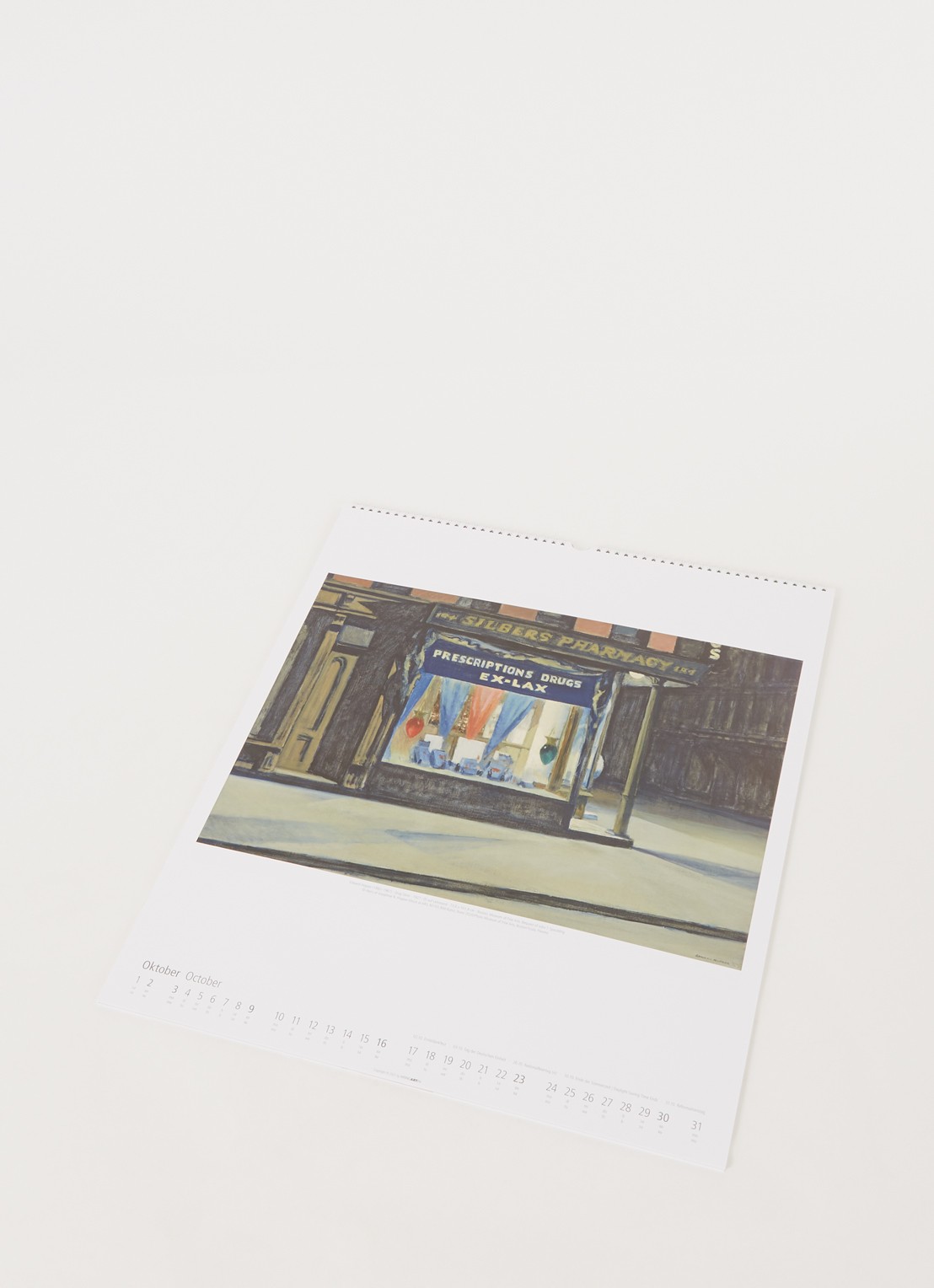 Weingarten Edward Hopper kalender 2022 - detail 3 multicolor