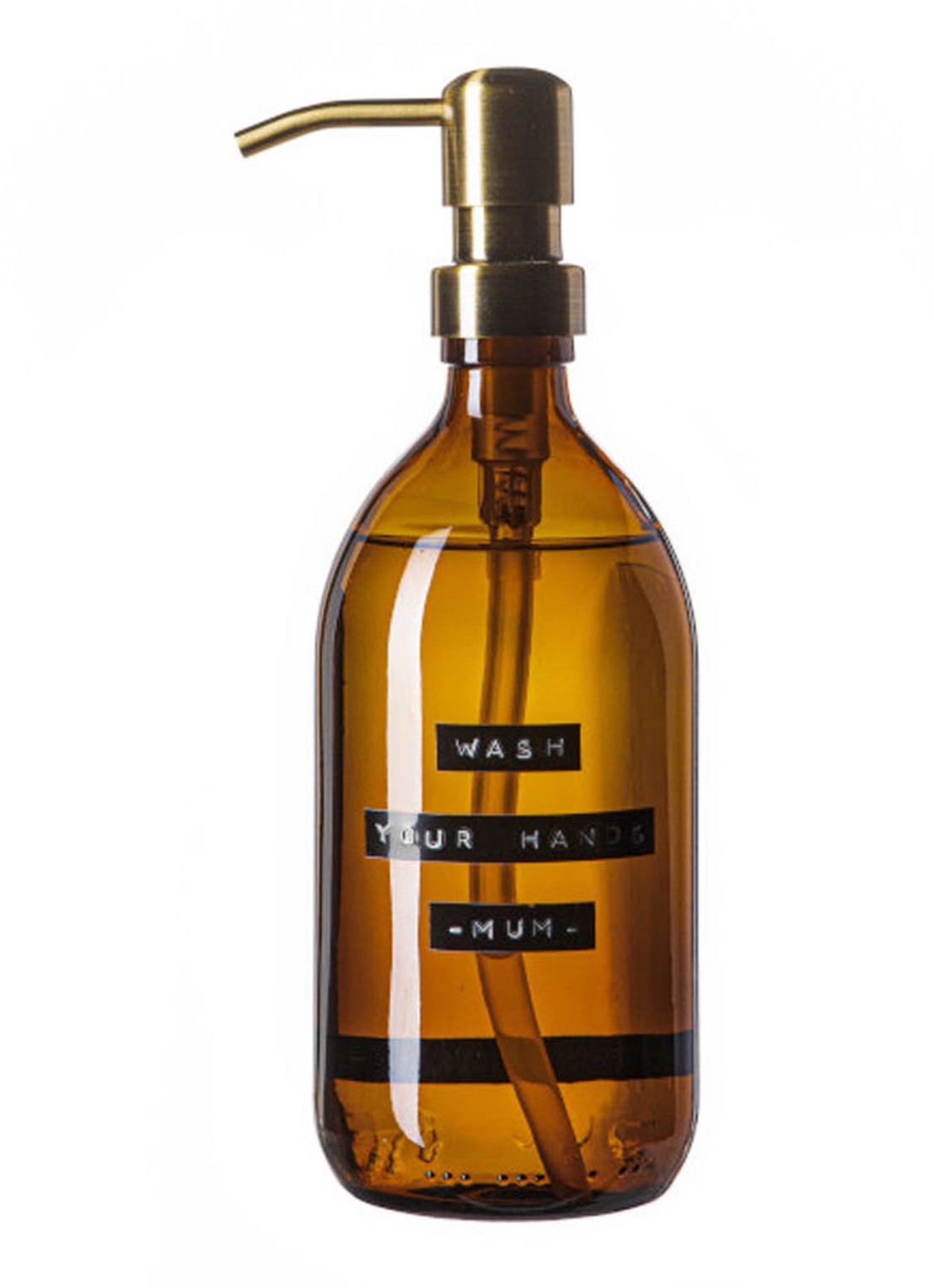 Wellmark Wash Your Hands Mum - handzeep 500 ml  - voorkant camel