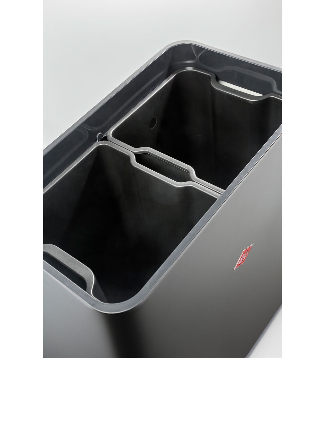Wesco i.Master Double sensor prullenbak 2 x 20 liter - detail 3 donkergrijs