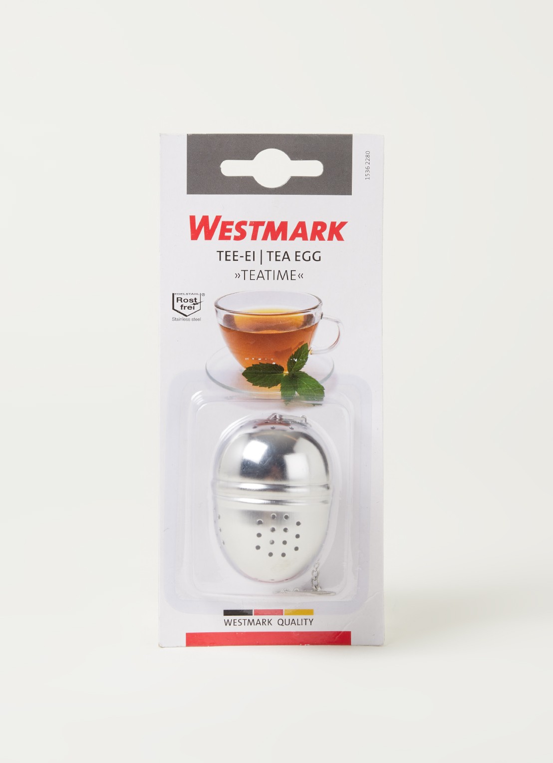 Westmark Drijvend thee-ei 3 cm - voorkant 2 zilver