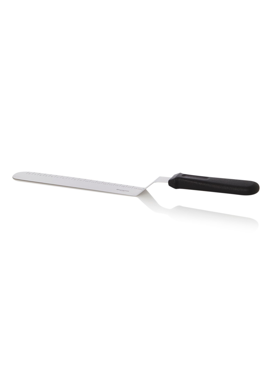 Westmark Paletmes met hoek 18 cm - voorkant zilver