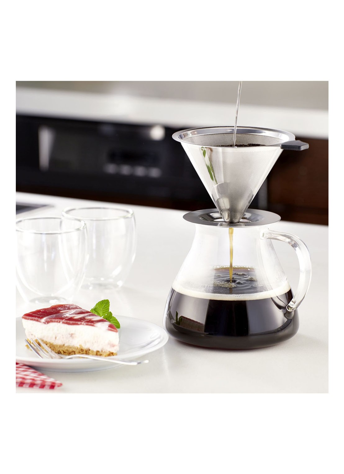 Westmark Permanent koffiefilter 8,5 cm - voorkant 4 zilver