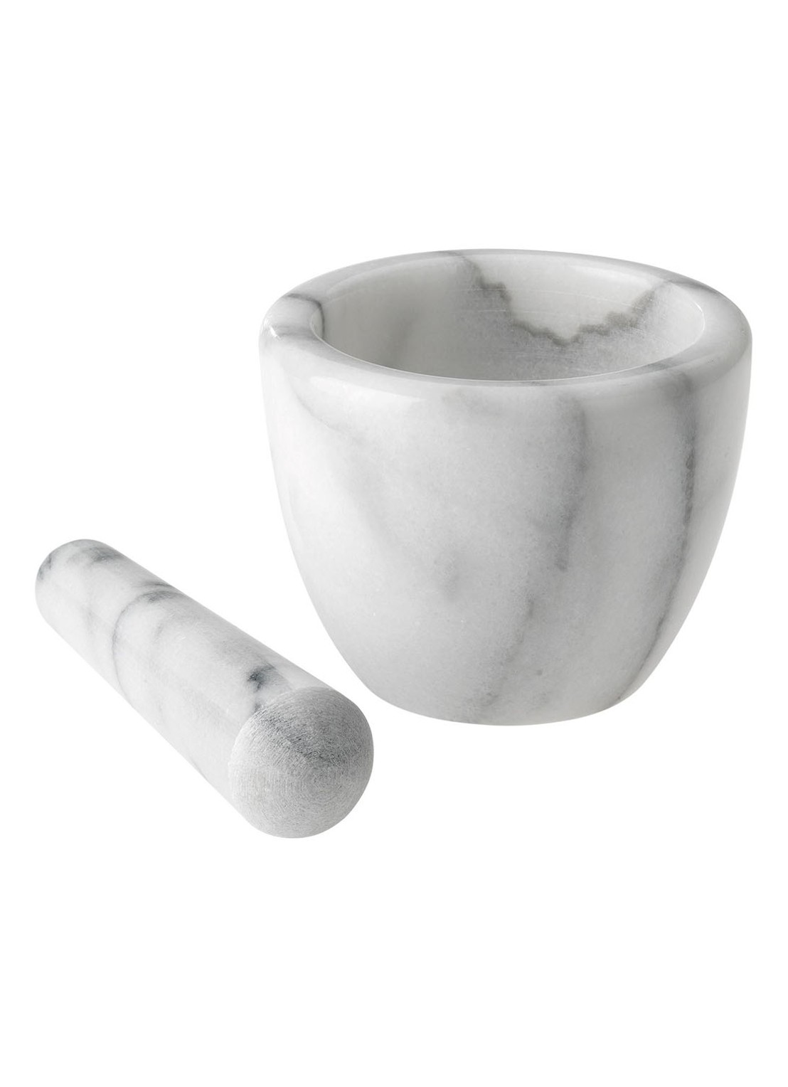 Westmark Vijzel met stamper van graniet 10 cm - detail wit