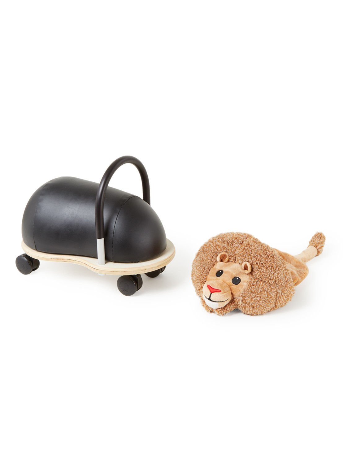 Wheelybug Leeuw loopwagen small - voorkant bruin