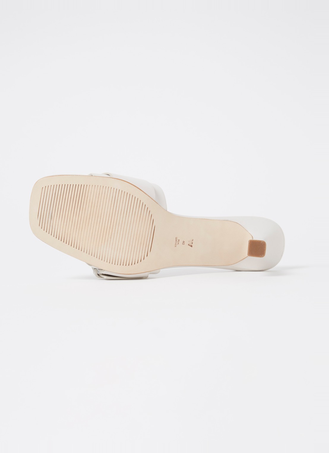Whistles Adella muiltje van leer met gespdetail - detail 5 wit