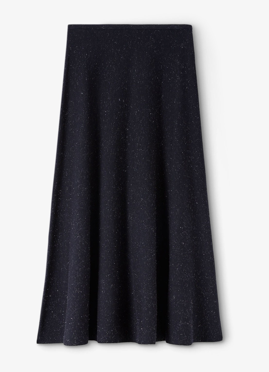 Whistles Annie Sparkle midi rok met lurex - voorkant zwart