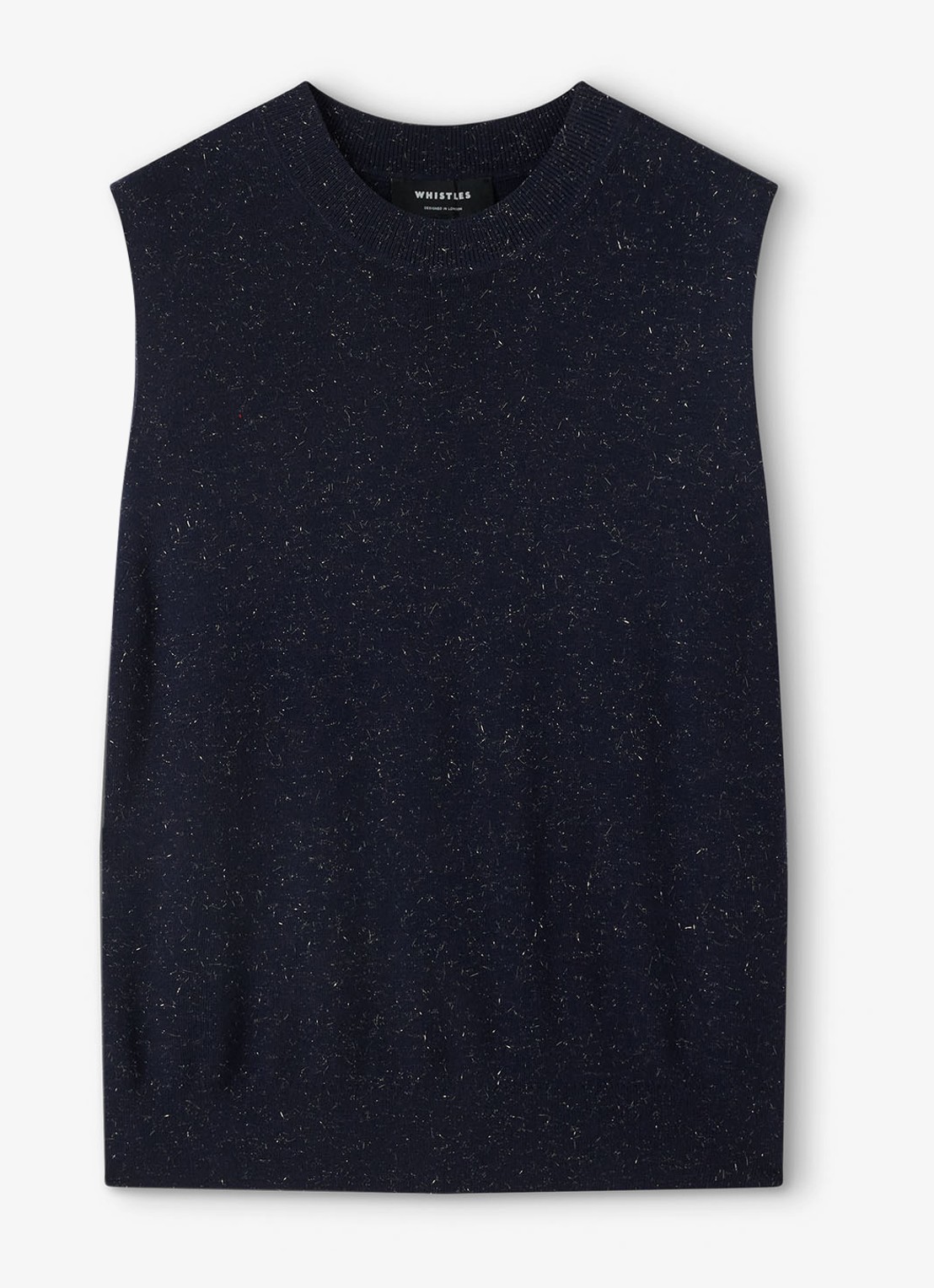 Whistles Annie top met lurex - voorkant 5 donkerblauw