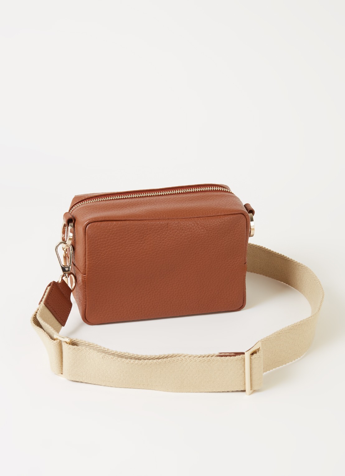 Whistles Bibi crossbodytas van leer - achterkant 4 bruin