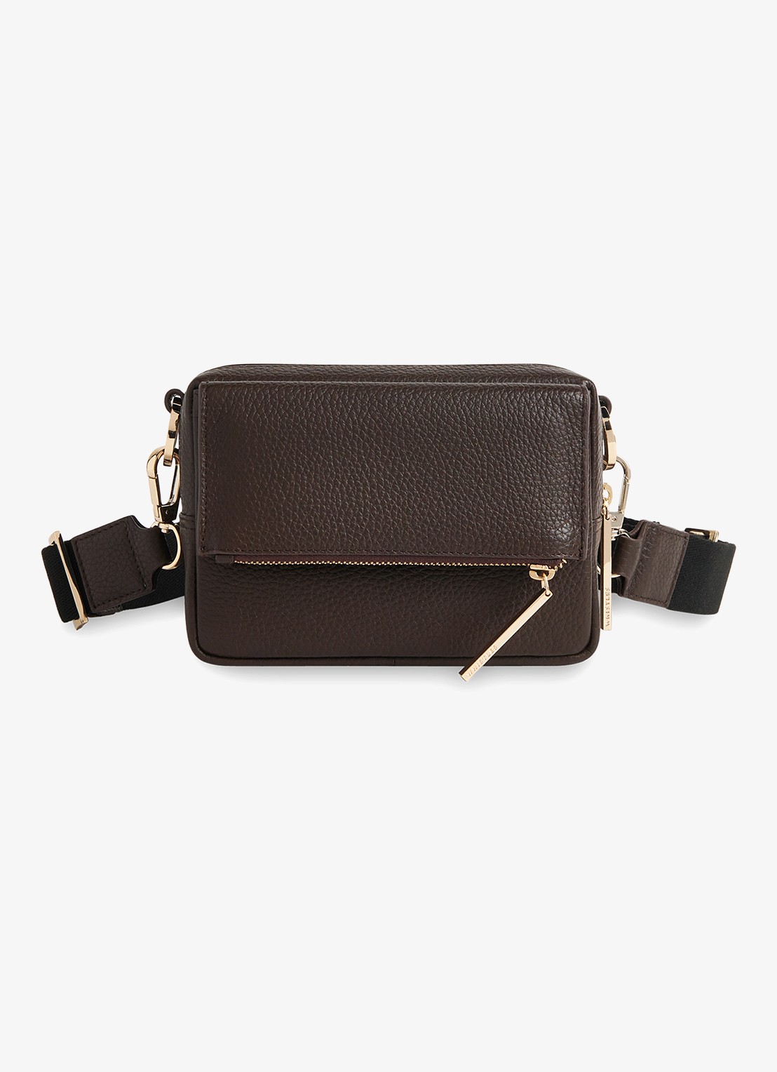 Whistles Bibi crossbodytas van leer  - achterkant 2 bruin