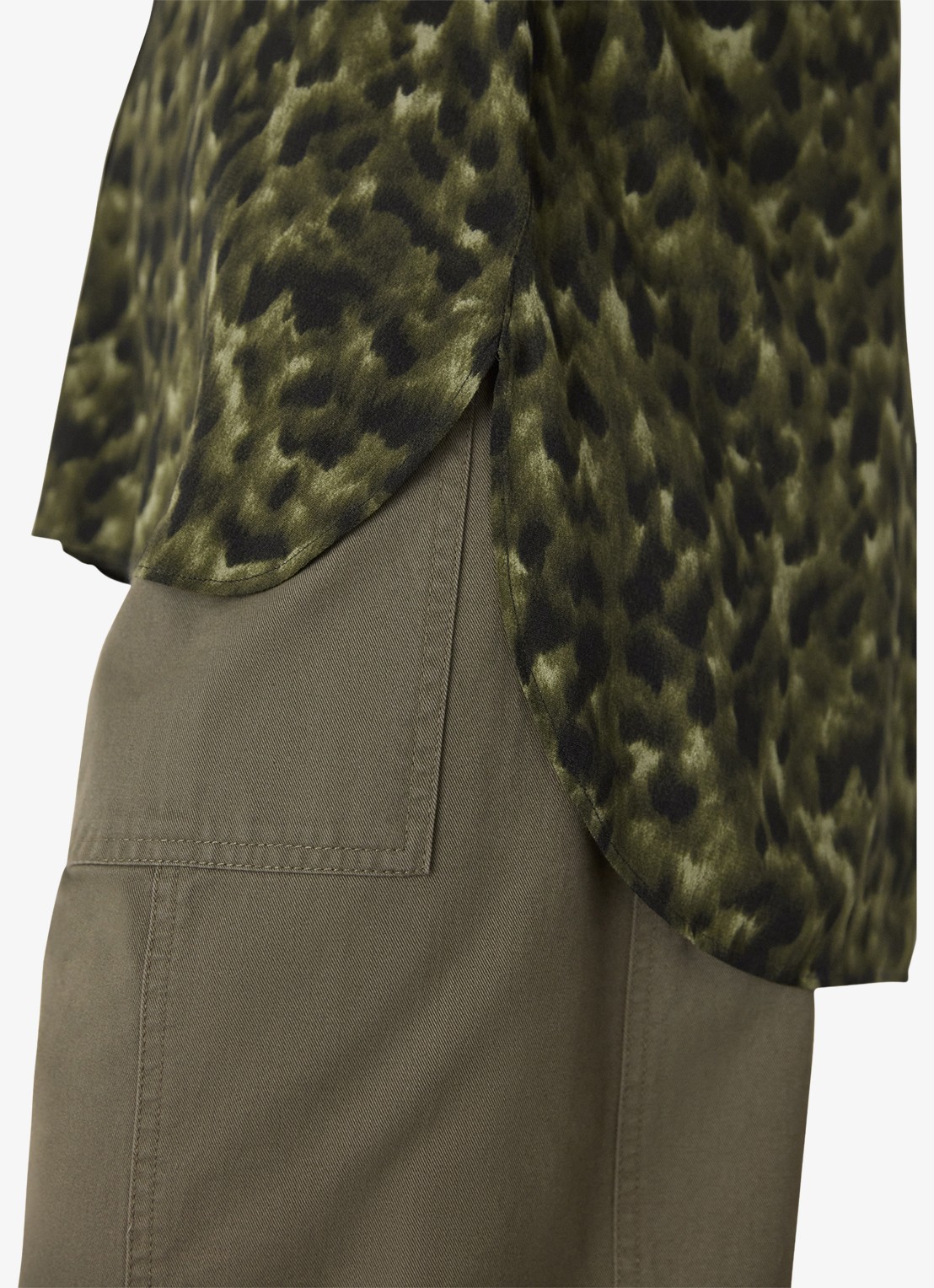 Whistles Blouse met dierenprint - detail 3 groen