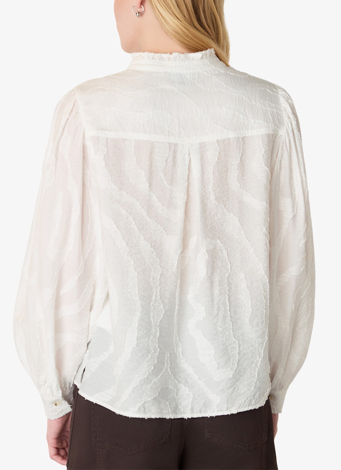 Whistles Blouse met dierenprint - achterkant 2 ivoor