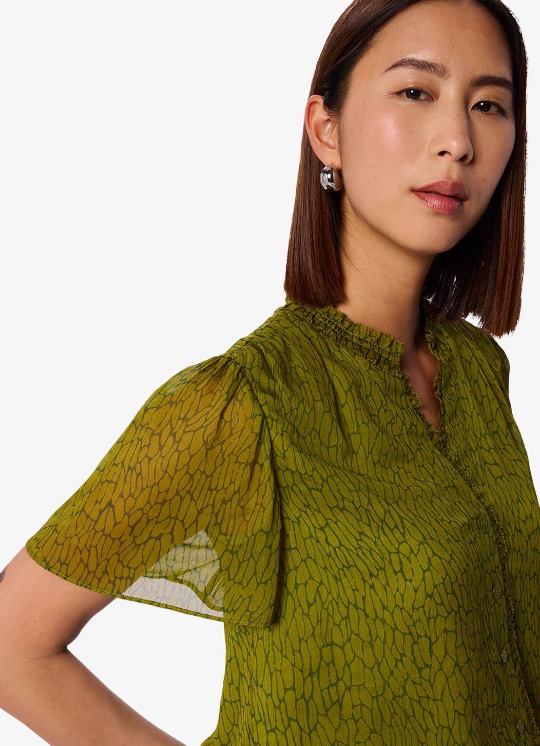 Whistles Blouse met print - detail 5 groen