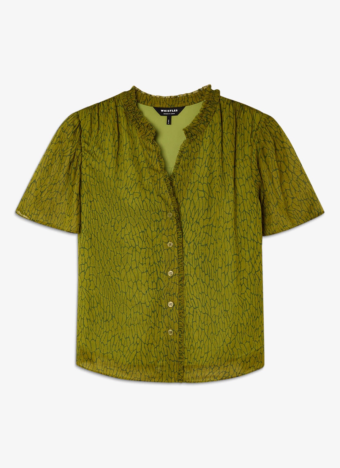Whistles Blouse met print - voorkant groen