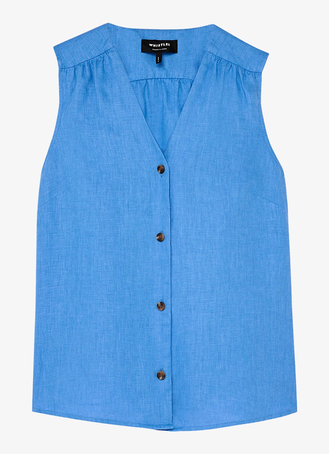 Whistles Blouse met V-hals - voorkant 5 blauw