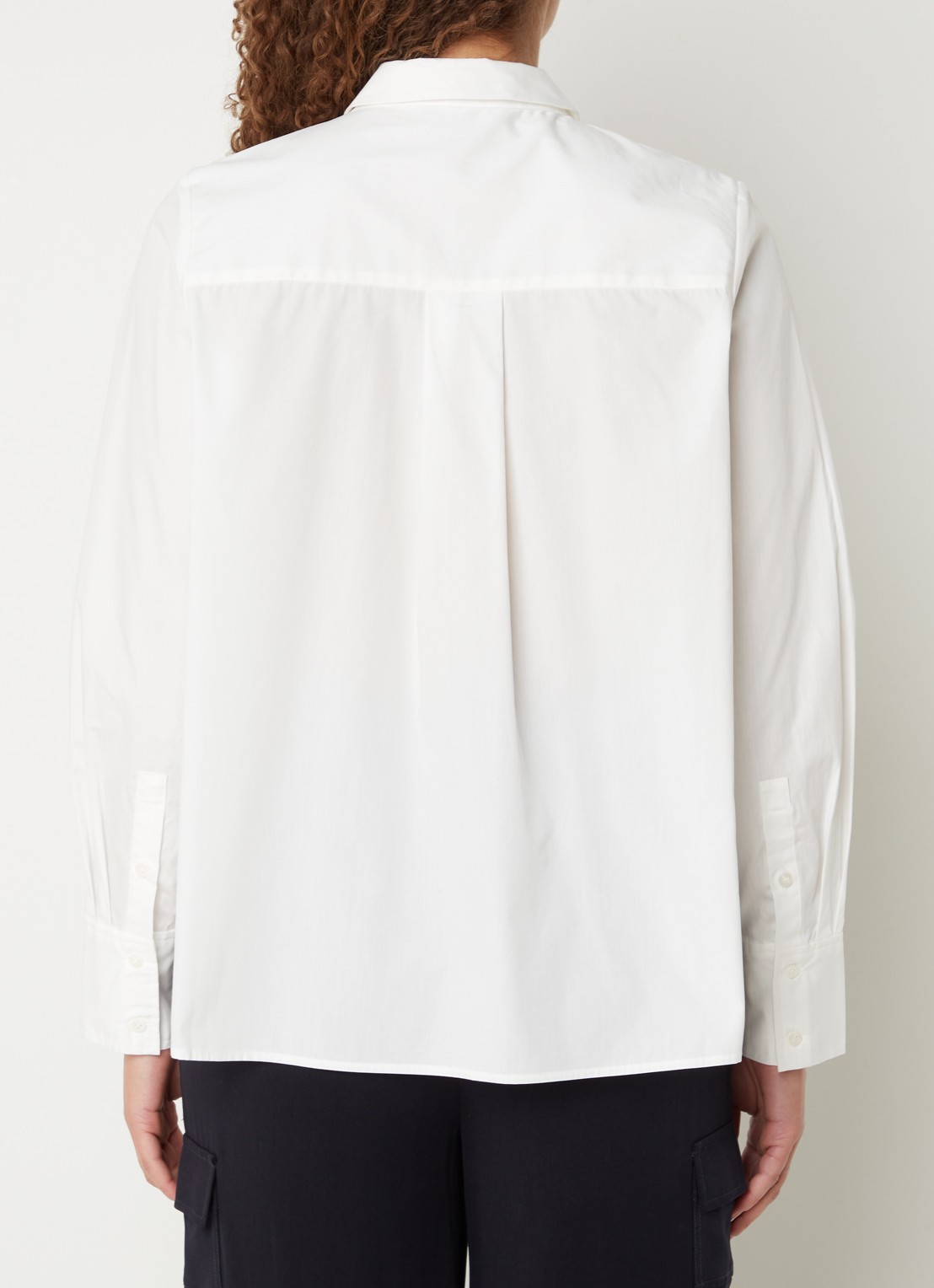 Whistles Boxy blouse met stretch - achterkant wit