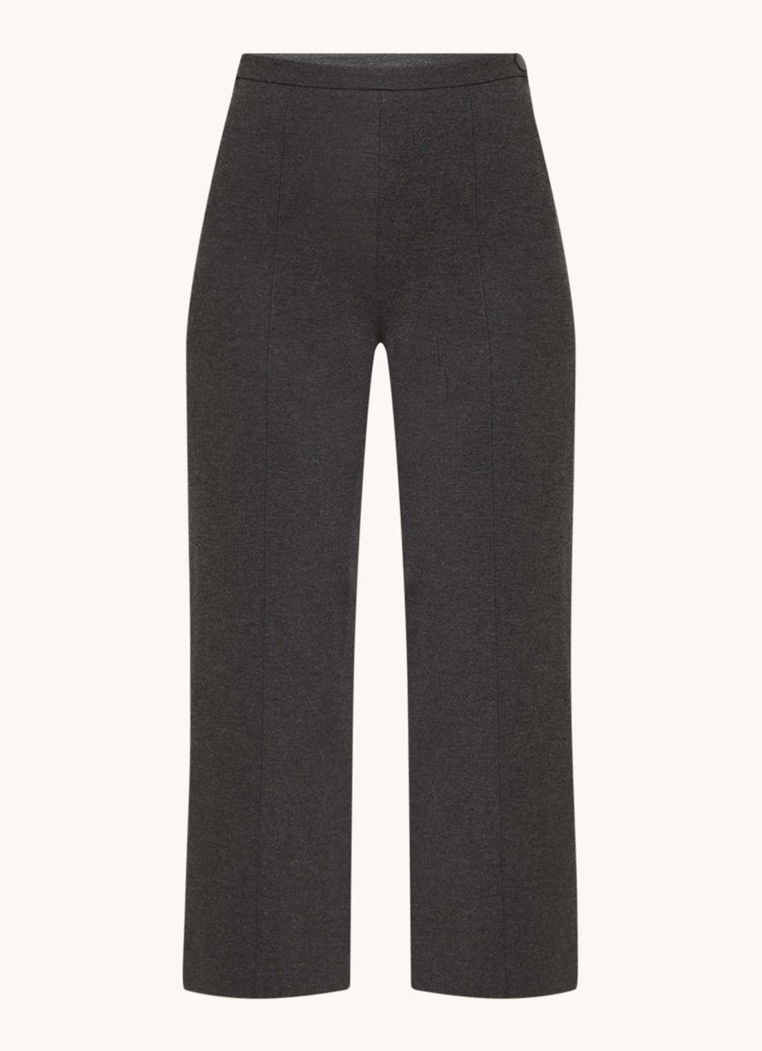 Whistles Camilla high waist cropped loose fit broek met stretch - voorkant 3 antraciet