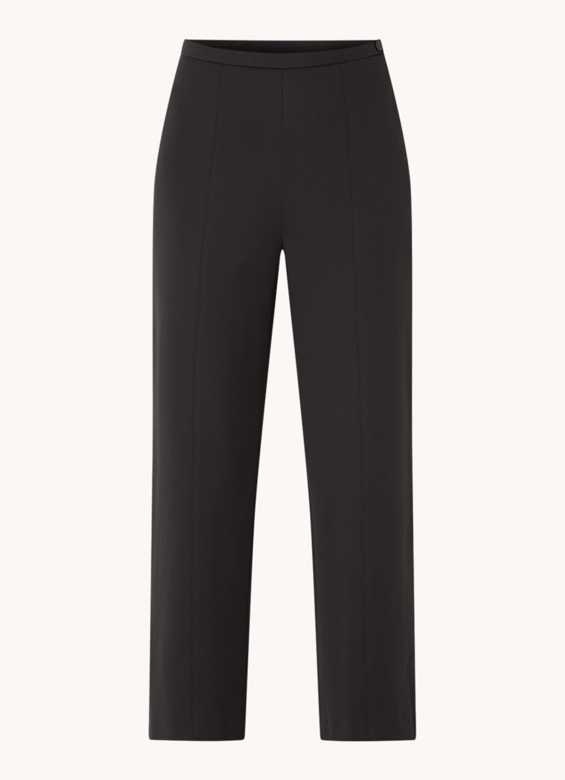 Whistles Camilla high waist cropped wide fit pantalon - voorkant 3 zwart