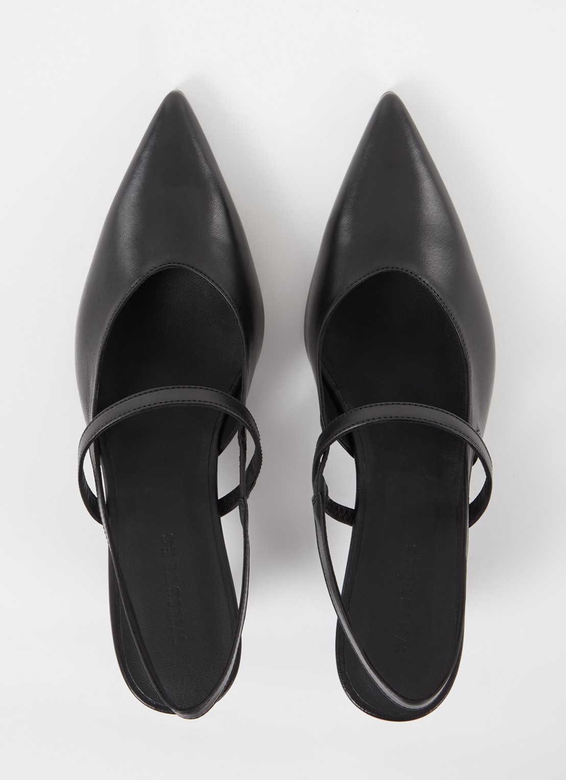 Whistles Cecily slingback van leer - detail 4 zwart