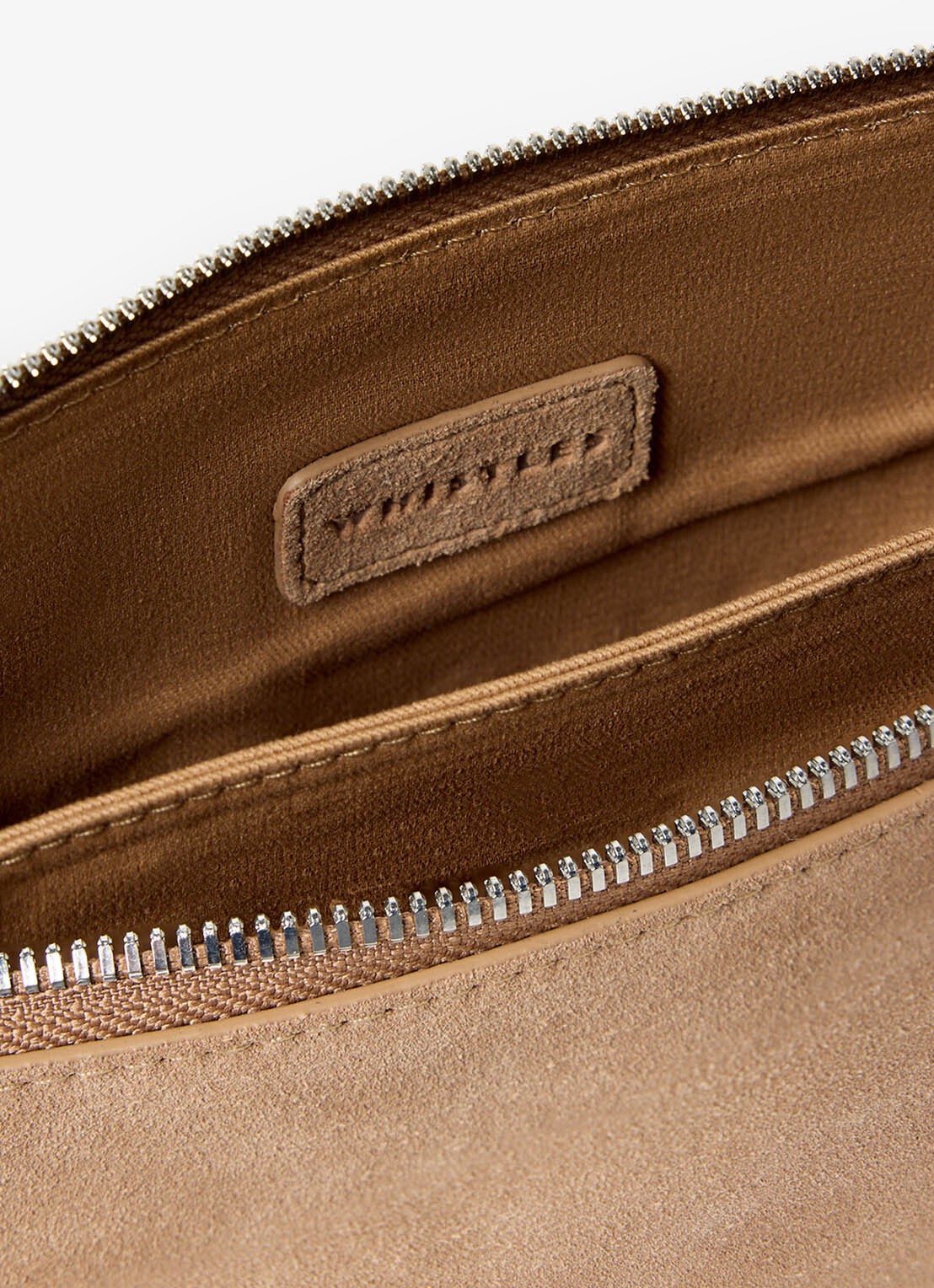 Whistles Clutch met logo - detail 4 taupe