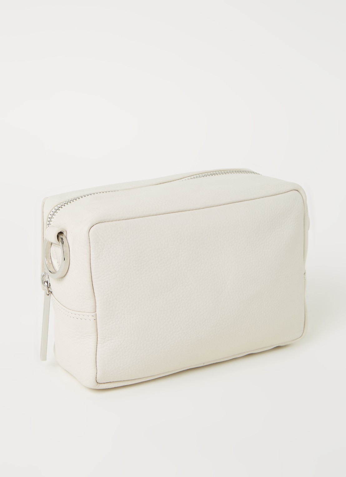 Whistles Crossbodytas van leer - detail 2 wit