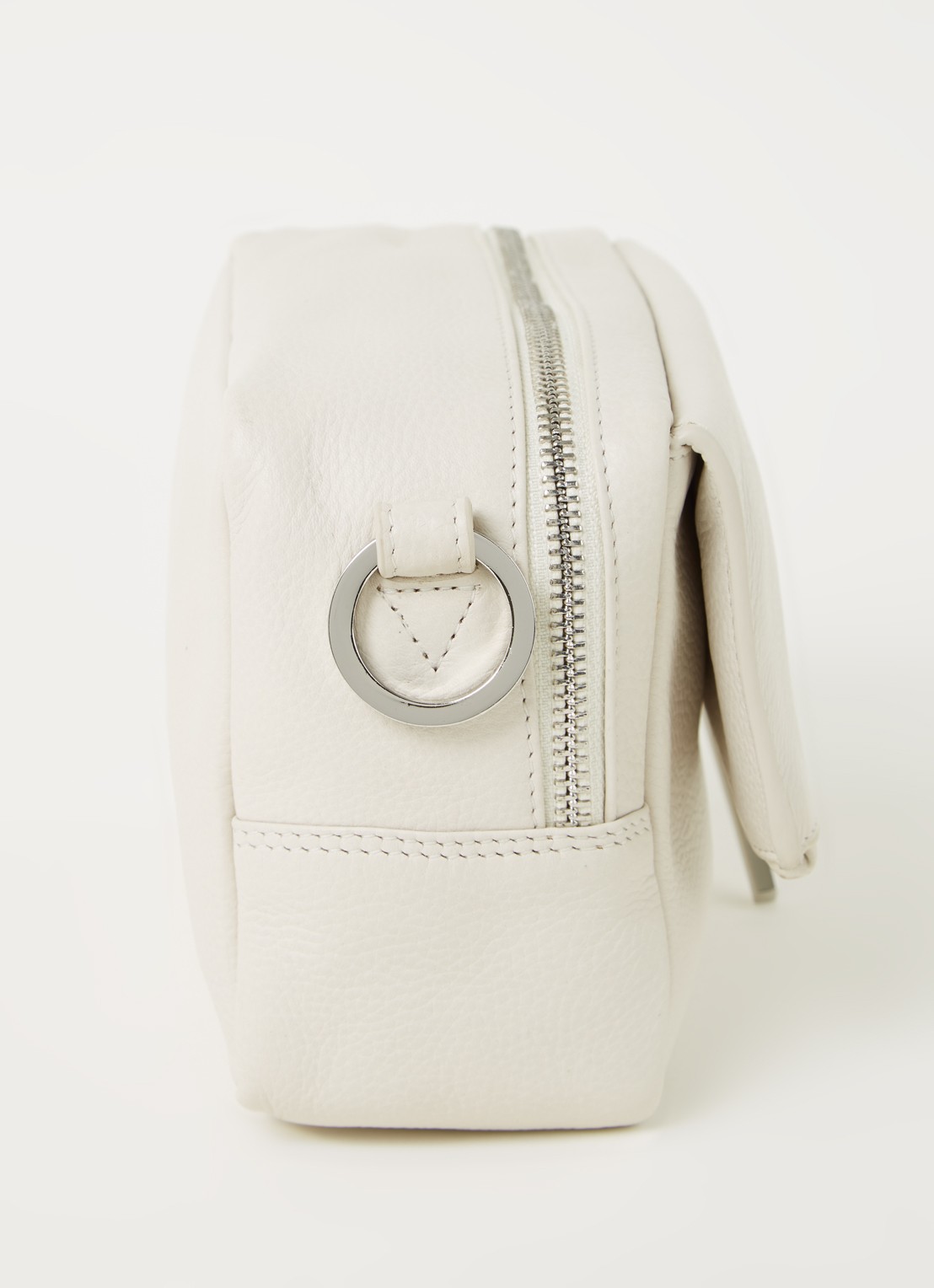 Whistles Crossbodytas van leer - detail 4 wit
