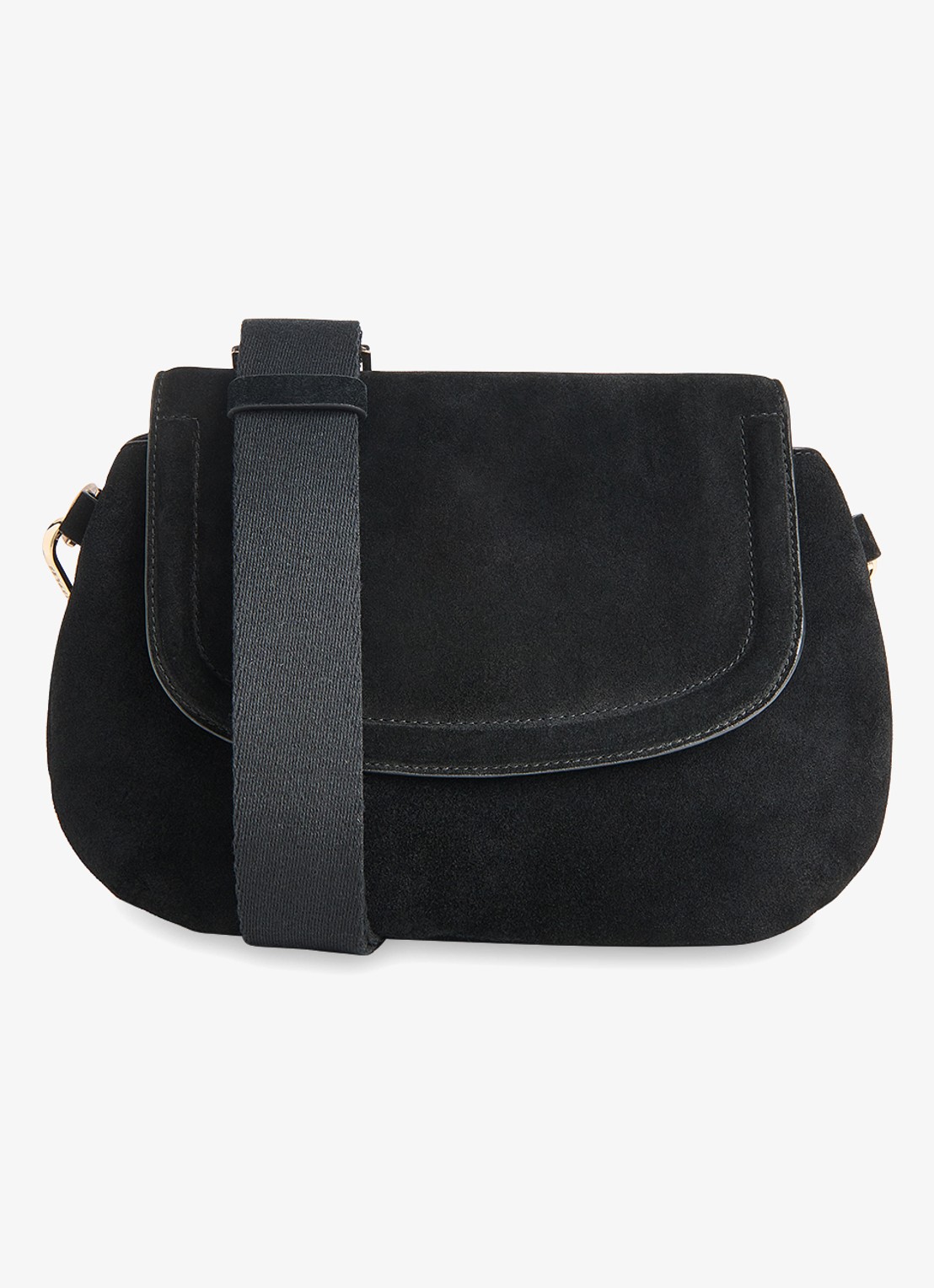 Whistles Crossbodytas van suède - detail 2 zwart