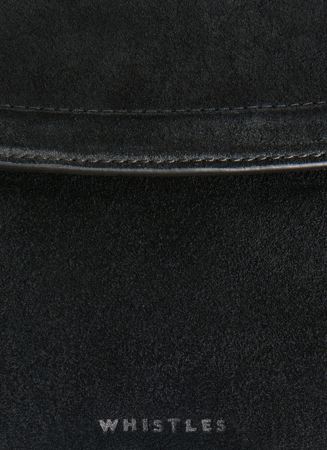 Whistles Crossbodytas van suède - detail 4 zwart
