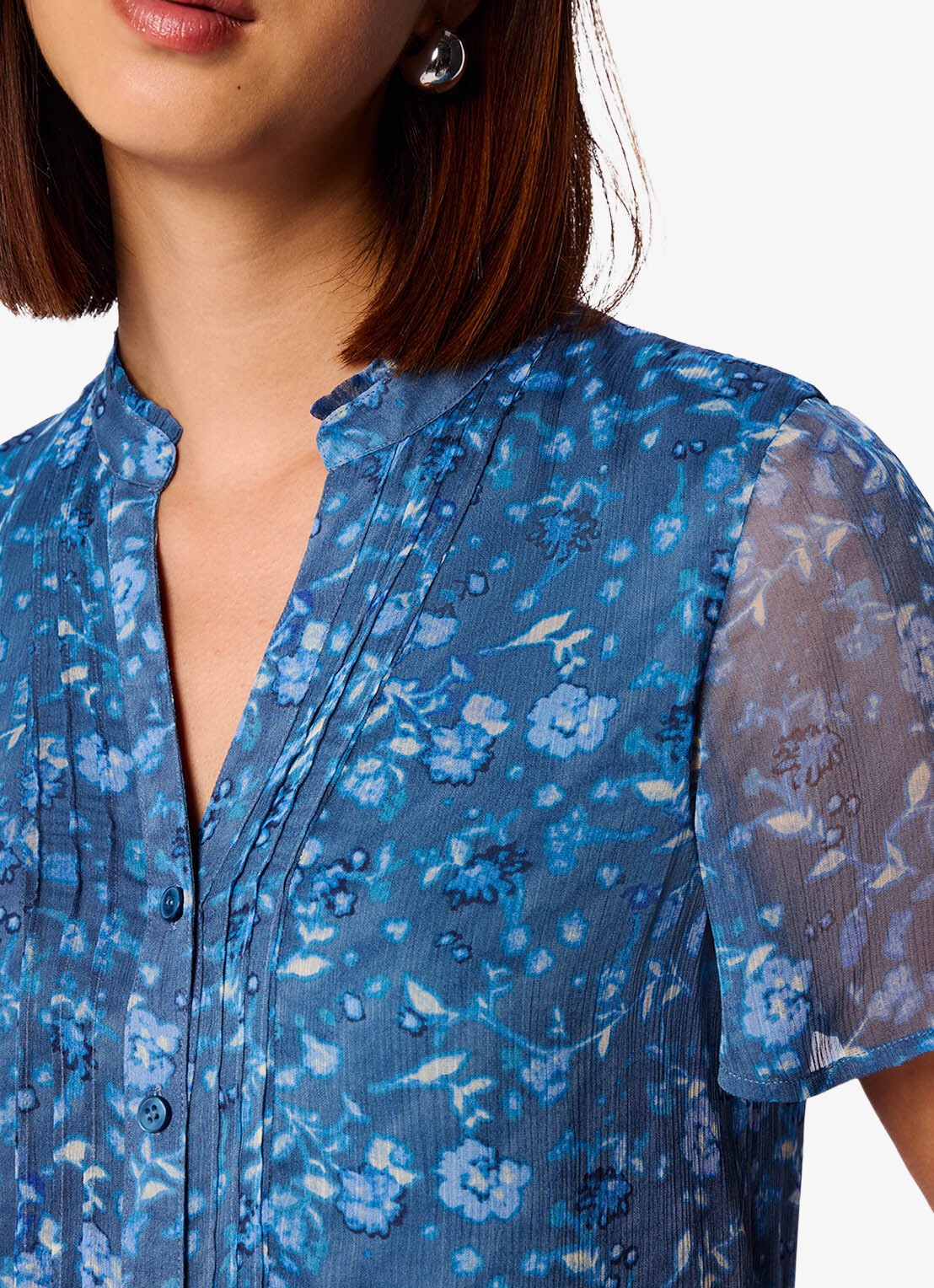 Whistles Ditsy Floral blouse met print  - detail 4 blauw