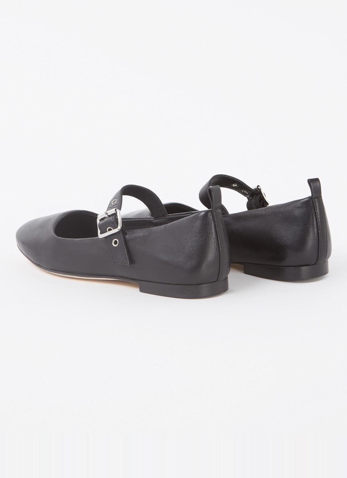 Whistles Elba ballerina van schapenleer - achterkant 5 zwart