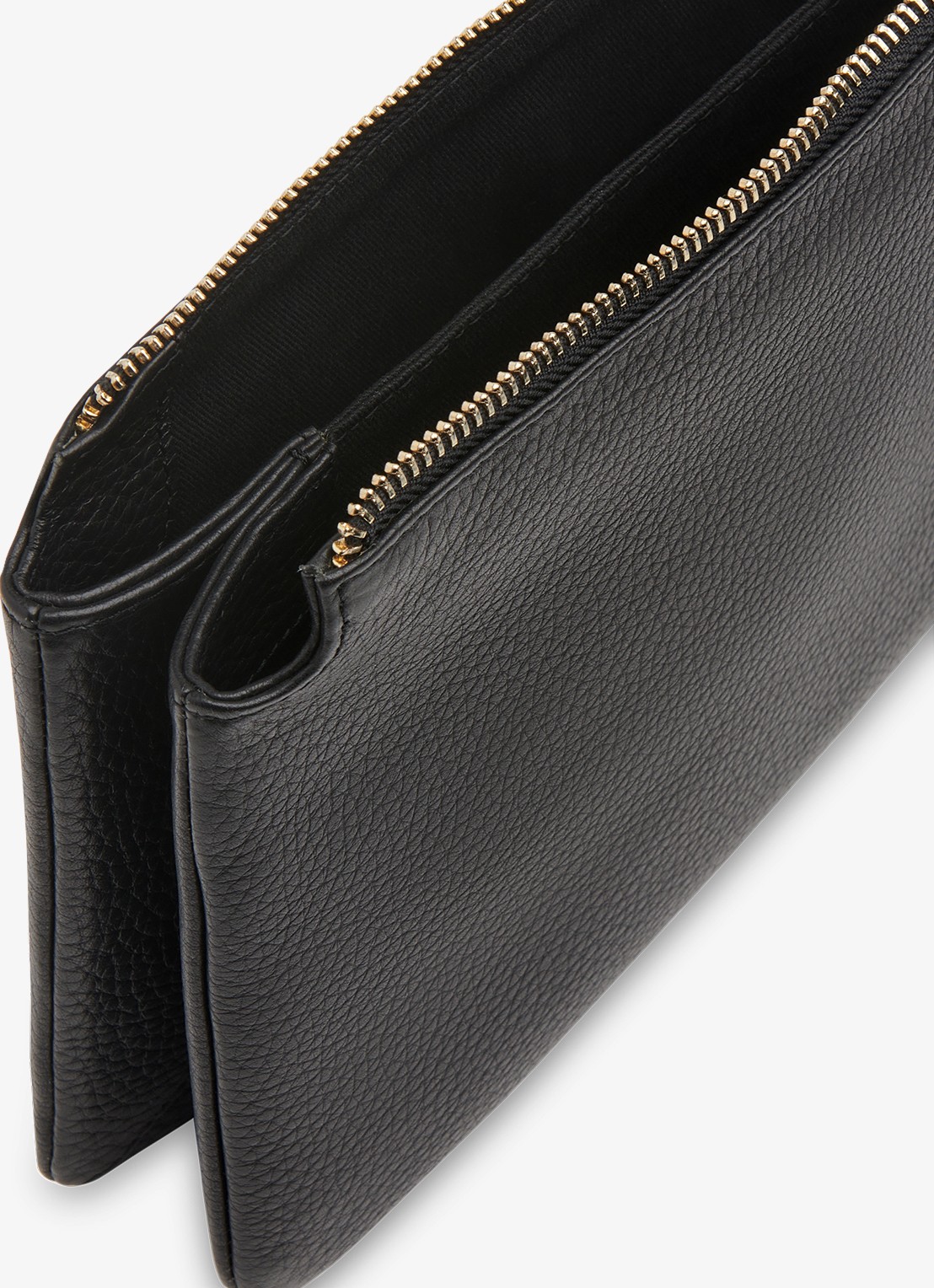 Whistles Elita clutch van leer met logo - detail 3 zwart
