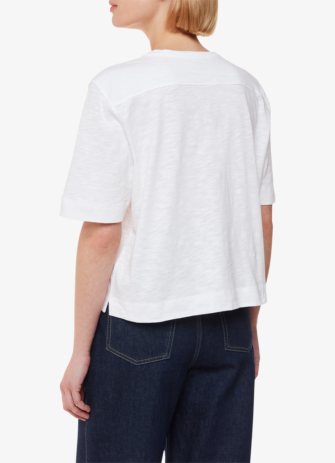 Whistles Ella blouse met gemêleerd dessin - achterkant wit
