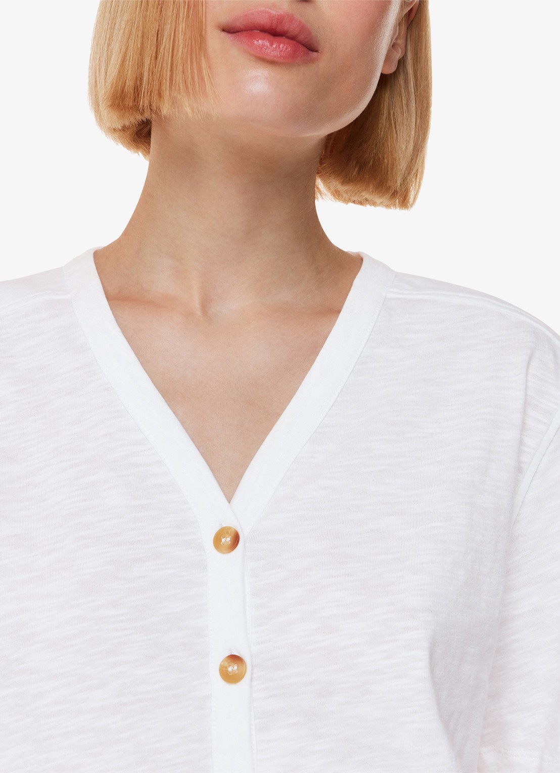 Whistles Ella blouse met gemêleerd dessin - detail 4 wit