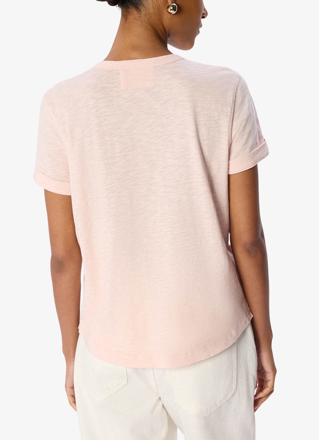 Whistles Emily Ultimate T-shirt met ronde hals - achterkant roze
