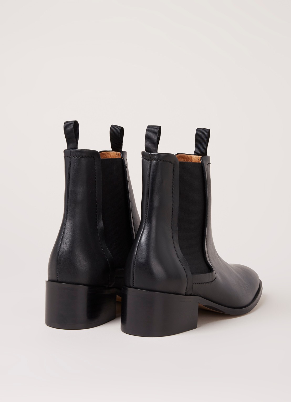 Whistles Fernbrook chelsea boot van leer - detail zwart