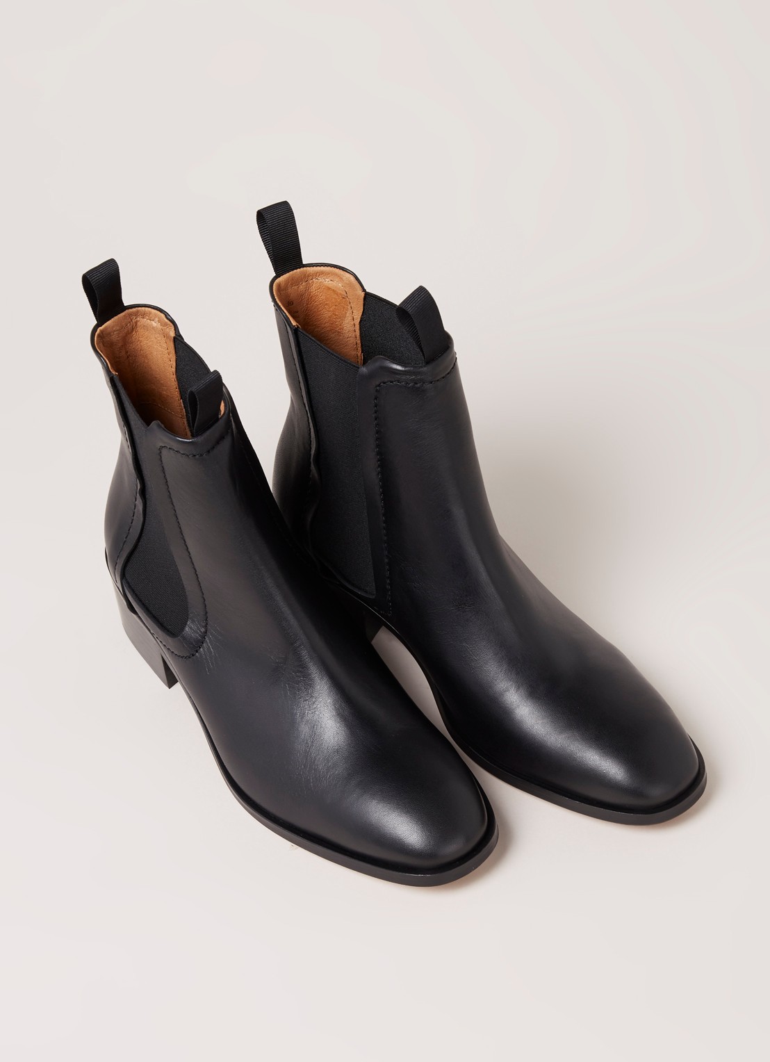 Whistles Fernbrook chelsea boot van leer - detail 2 zwart