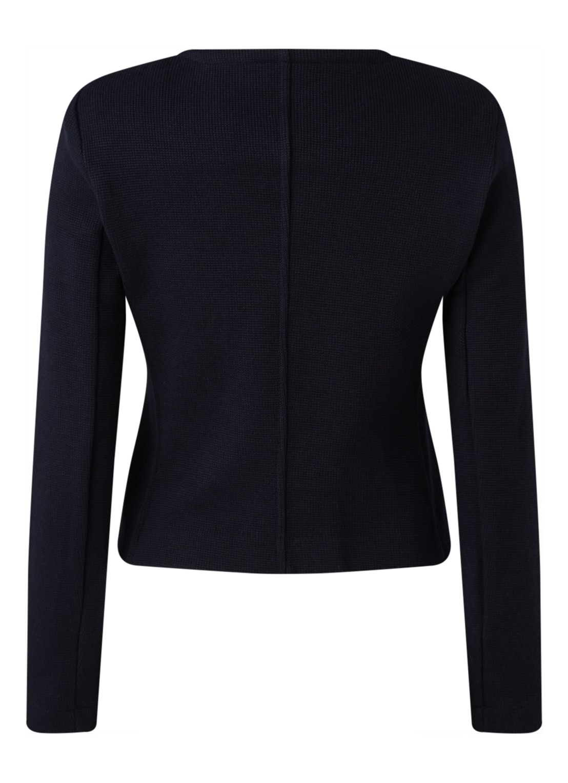 Whistles Fijngebreid vest met structuur - achterkant 2 donkerblauw